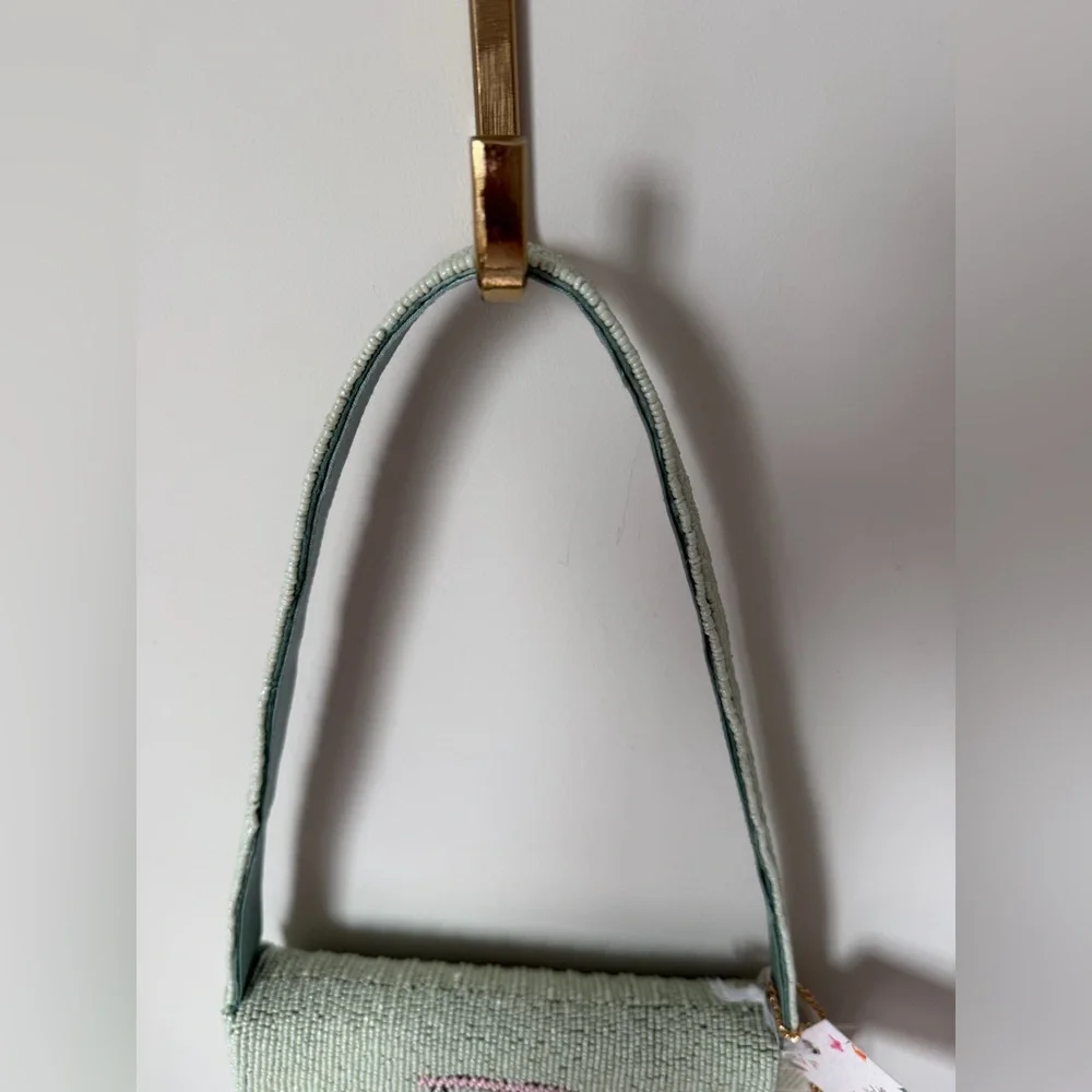 Viral beaded green golf cart shoulder bag - Picture 3 of 4
